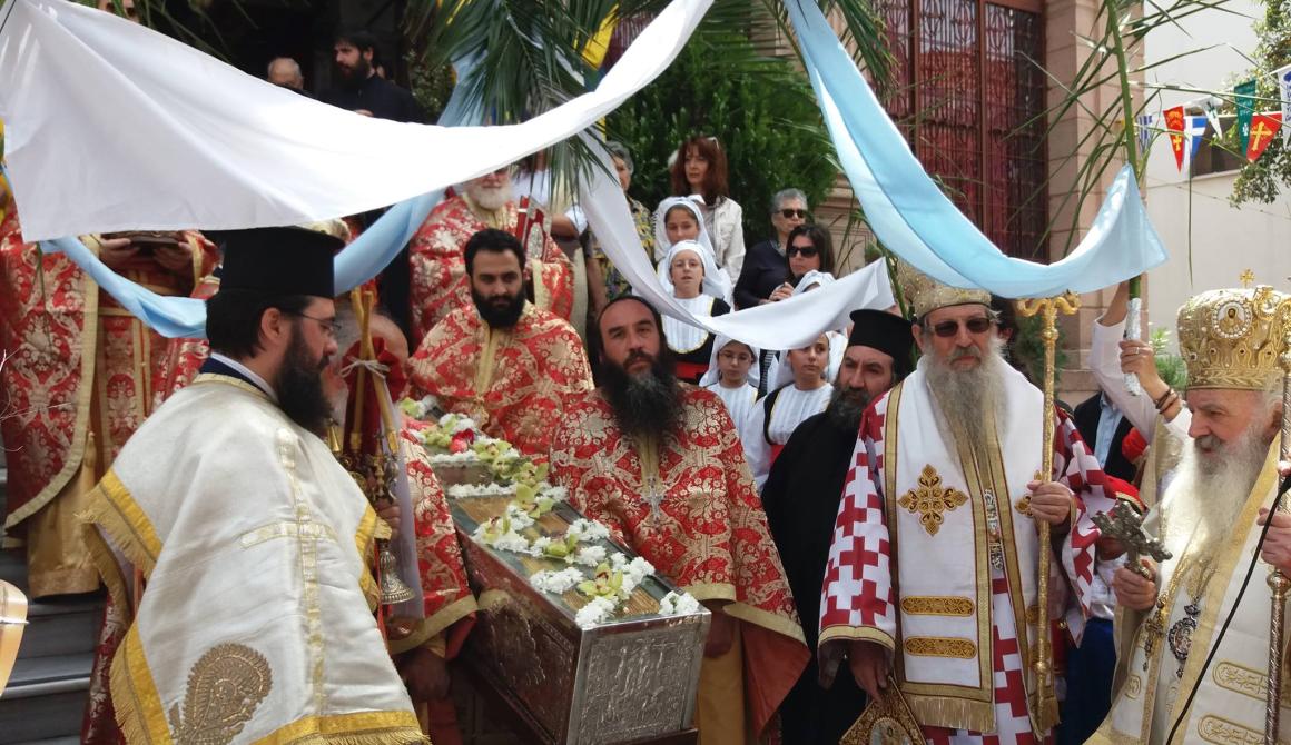 Λιτάνεια του Ιερού Λειψάνου Αγ. Θεοδώρου Νεομάρτυρος, Πολιούχου Μυτιλήνης (φωτογραφία Θ. Βαλσαμίδης)
