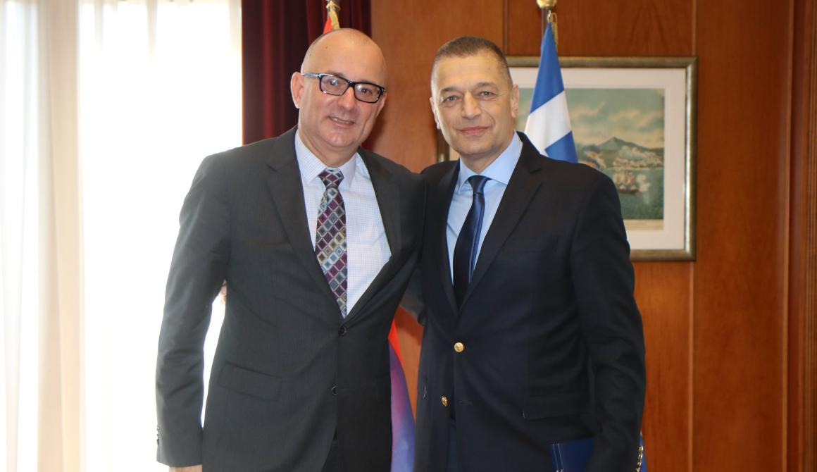 Ο Υφυπουργός Εθνικής Άμυνας Αλκιβιάδης Στεφανής, συναντήθηκε σήμερα στο γραφείο του, με τον ομόλογό του, της Δημοκρατίας της Σερβίας, Μίλαν Ράνκοβιτς (Milan Rankovic)