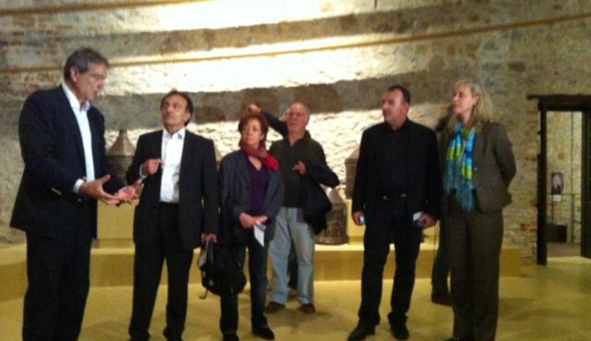 Επίσκεψη Γερμανών στο Ελαιοτριβείο-Μουσείο Βράνα στον Παπάδο Γέρας