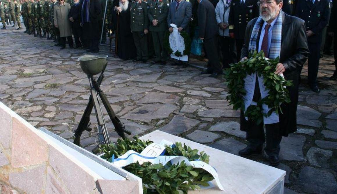 O Δήμαρχος Λέσβου στις εκδηλώσεις για την επέτειο της μάχης του Κλαπάδου