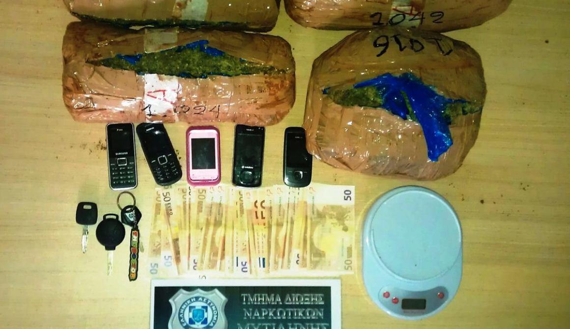 Μυτιλήνη: 4 κιλά χασίς, 4 συλλήψεις, 3 κλεμμένα οχήματα  !!