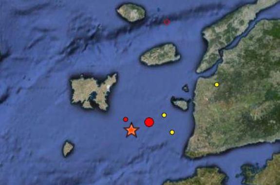 Σεισμός 5,9 Ρίχτερ μεταξύ Λέσβου και Λήμνου
